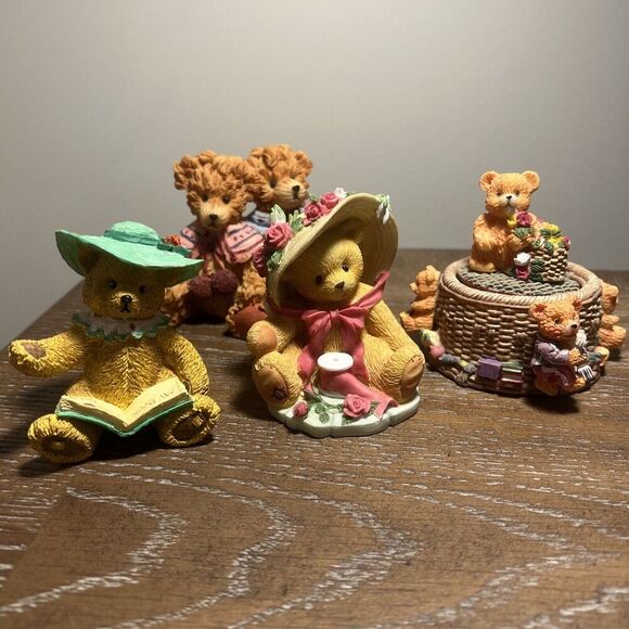 Other - Lot of 4 Cherished Teddies, Bronson collectibles, price products Figurines